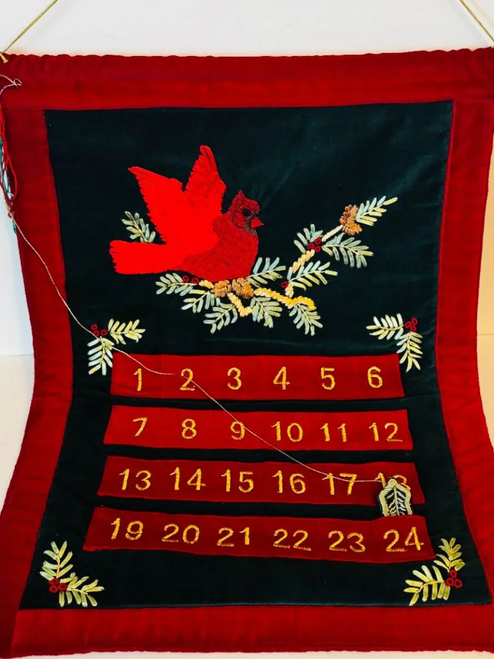 Vtg 2002 Fabric Wall Hanging 21x16